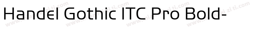 Handel Gothic ITC Pro Bold字体转换